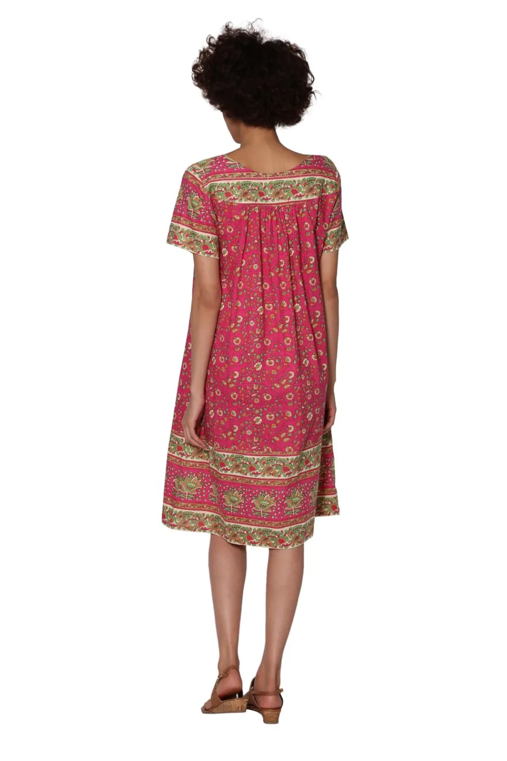 La Cera™ Vestido Estampado Floral Elegante De Manga Corta La Cera