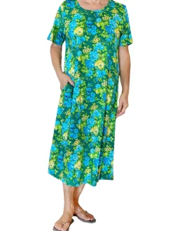 La Cera™ Vestido Evase Con Estampado Floral La Cera - Talla Grande