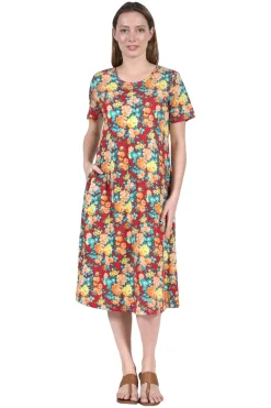 La Cera™ Vestido Evase Con Estampado Floral La Cera