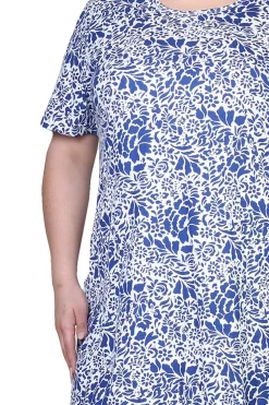 La Cera™ Vestido Evase De Punto De Jersey De Algodon La Cera - Tallas Grandes
