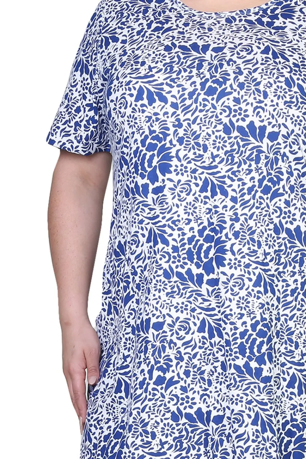 La Cera™ Vestido Evase De Punto De Jersey De Algodon La Cera - Tallas Grandes