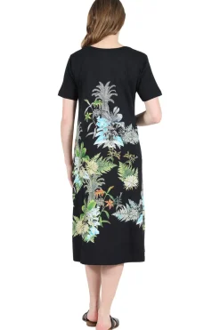 La Cera™ Vestido Evase De Punto De Algodon Con Estampado La Cera