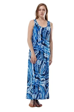 La Cera™ Vestido Largo Con Estampado Tie-Dye Y Paisley De La Cera