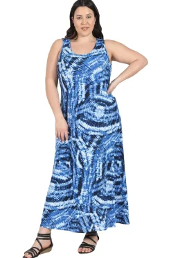 La Cera™ Vestido Largo De Talla Grande Con Estampado Tie Dye De Cachemir De La
