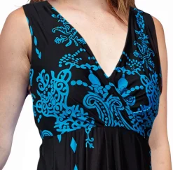 La Cera™ Vestido Largo Estampado Sin Mangas Con Estampado De Paisley En El Bord