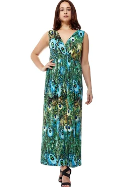 La Cera™ Vestido Largo Sin Mangas Con Estampado De De La Cera