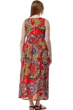 La Cera™ Vestido Largo Sin Mangas Con Cuello En V De La Cera