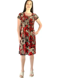 La Cera™ Vestido Plisado Con Rosas De Medianoche