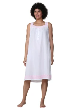 La Cera™ Vestido Sin Mangas Con Bordado En Contraste De La Cera