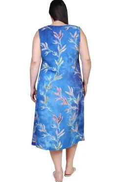 La Cera™ Vestido Sin Mangas Con Cuello En V La Cera Talla Grande