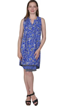 La Cera™ Vestido Sin Mangas Con Estampado De Bordes
