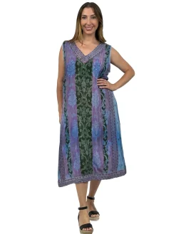 La Cera™ Vestido Sin Mangas Con Estampado Floral Jacobeo La Cera