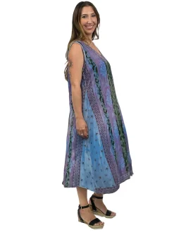 La Cera™ Vestido Sin Mangas Con Estampado Floral Jacobeo La Cera