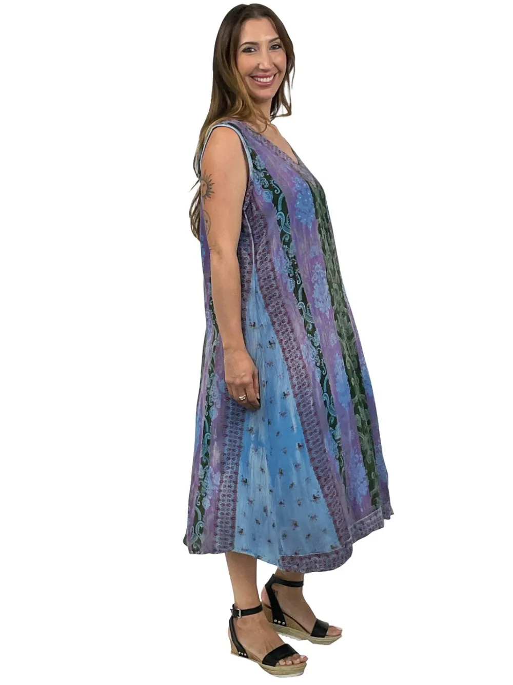 La Cera™ Vestido Sin Mangas Con Estampado Floral Jacobeo La Cera