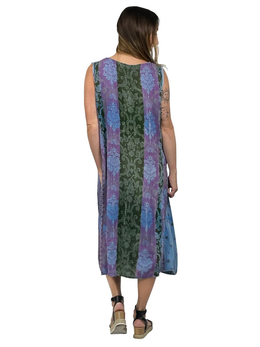 La Cera™ Vestido Sin Mangas Con Estampado Floral Jacobeo La Cera