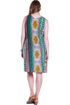 La Cera™ Vestido Sin Mangas Con Estampado Multiple De La Cera