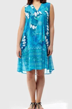 La Cera™ Vestido Sin Mangas Con Estampado De Mariposas La Cera