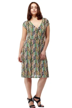 La Cera™ Vestido Sin Mangas Con Estampado Abstracto De La Cera