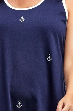 La Cera™ Vestido Sin Mangas Con Estampado De Ancla