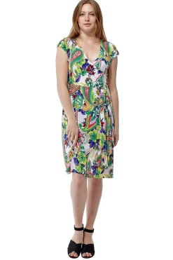 La Cera™ Vestido Sin Mangas Con Estampado Floral Paisley De La Cera