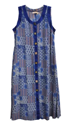 La Cera™ Vestido Sin Mangas De Talla Grande Con Patchwork De La Cera