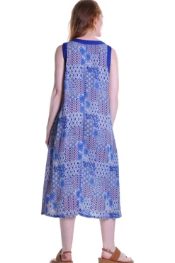 La Cera™ Vestido Sin Mangas De Talla Grande Con Patchwork De La Cera