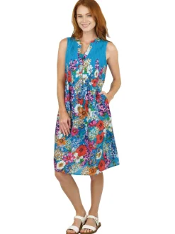 La Cera™ Vestido Veraniego Corto Floral Sin Mangas La Cera
