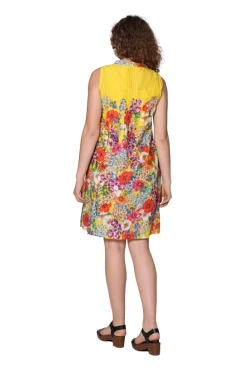 La Cera™ Vestido Veraniego Corto Floral Sin Mangas La Cera