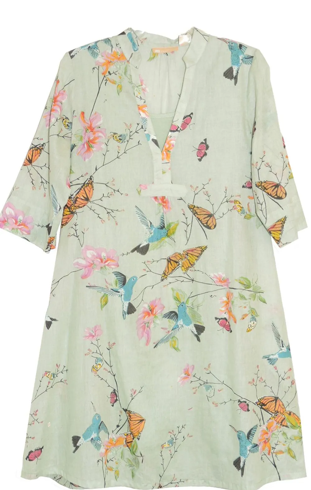 La Cera™ Vestido Veraniego De Talla Grande Con Colibri Floral
