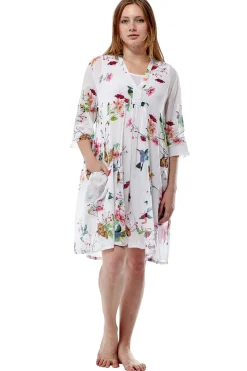 La Cera™ Vestido Veraniego De Talla Grande Con Colibri Floral